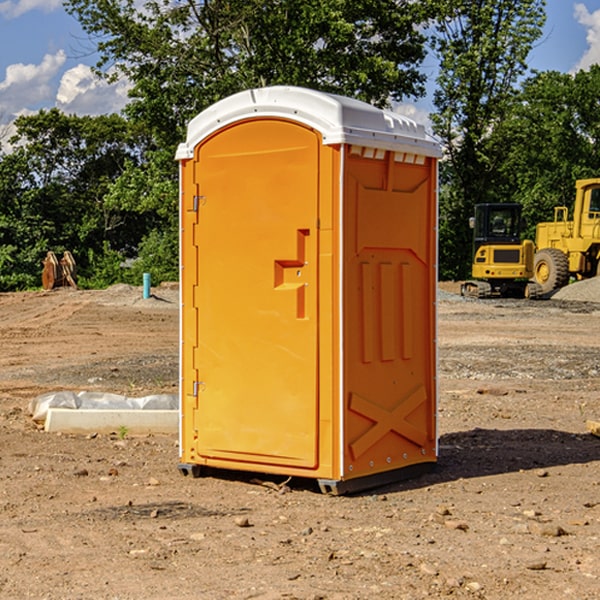 do you offer hand sanitizer dispensers inside the portable restrooms in Gilman